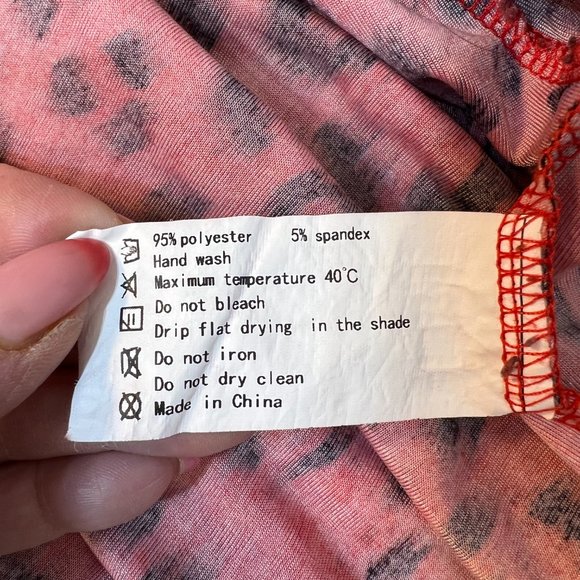 Long Red Leopard Print Dress, XXL - Picture 9 of 10